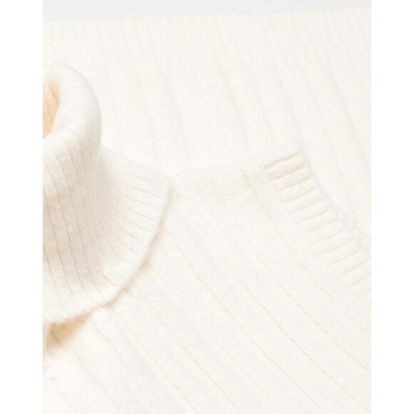 Mango Ribbed Turtleneck Vest Taldorin Off White Ecru NWT Size 1XL - Picture 3 of 9